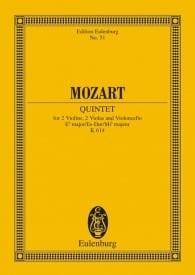 Mozart: String Quintet Eb major KV 614 (Study Score) published by Eulenburg